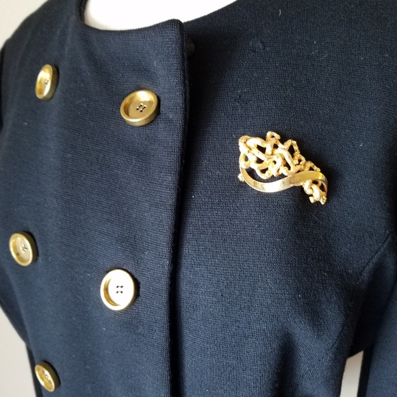 Gibbs-Louis Vintage Double Breasted Black Jacket - Picture 4 of 8